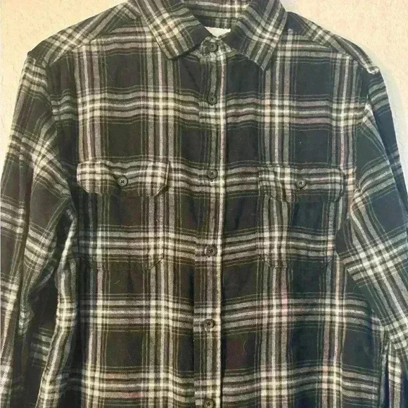 Goodfellow Co Buffalo Plaid Flannel Button down Small - Picture 3 of 4